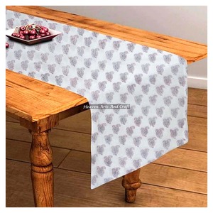 Multicolor Floral Hand Block Printed Cotton Fabric Table <b>Runners</b> For Party Event Home Decor Room For Wedding Events Home Decor - Product Image 5