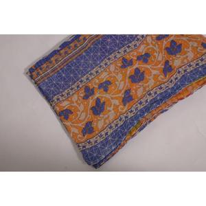 ผ้าห่มคันธาพิมพ์ลายดอกไม้ทำมือเป็นมิตรกับสิ่งแวดล้อม ผ้าฝ้ายอินเดียสไตล์วินเทจโบโฮ ผ้าคลุมเตียงแบบสองด้าน ของขวัญตกแต่งบ้าน - Product Image 4