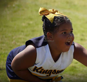 Venta al por mayor de uniformes azules de porristas para niños diseños impresos personalizados para porristas - Product Image 5