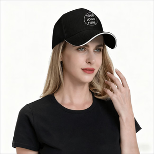 Custom Unisex Baseball Cap-Lightweight Breathable Waterproof Cotton Adjustable Solid Pattern Personalize with Text/Photos/Logo - Product Image 2
