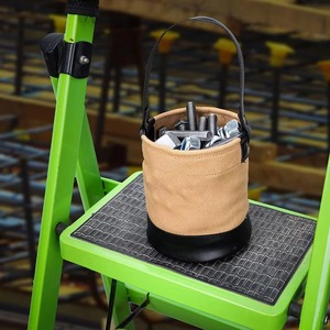 Heavy Duty Waterproof Canvas <b>Tool</b> Bucket <b>Bag</b> Foldable Shoulder Carry Outdoor Storage Organizer OEM ODM 200 lb Capacity 3 Year - Product Image 4