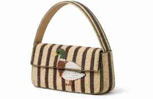 กระเป๋าถือสะพายไหล่แฟชั่นลำลองแบบพกพา ดีไซน์รูปเป็ดทำมือประดับลูกปัดสไตล์วินเทจ  ทรงครึ่งวงกลม/ทรงเหลี่ยม  ของขวัญ - Product Image 3