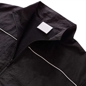 Conjunto Deportivo para Hombre, Color Negro, con Capucha, Chaqueta con Cremallera de Manga Larga, Pantalones, Color Sólido, Ropa Casual, Material de Algodón Transpirable - Product Image 2