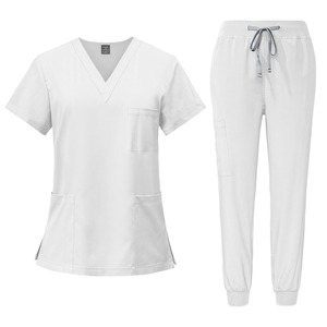 Women's Medical Nursing Scrubs Uniforms <b>Sets</b> with Pocket Wholesale for <b>Doctors</b> and Nurses Woven Fabric - Product Image 1