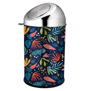 Grey Durable Foot Pedal <b>Bin</b> Silent Close Lid Bathroom Waste <b>Bins</b> <b>Kitchen</b> Organiser Waste Push <b>Bin</b> Stainless Steel - Product Image 1