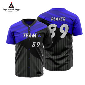ออกแบบโลโก้ของคุณเอง เสื้อเบสบอลแขนสั้น ขายส่ง ราคาสมเหตุสมผล ขายดี เสื้อเบสบอลระบายอากาศได้ดี - Product Image 3