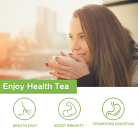 Té Natural OEM Breath Easy para la Inmunidad, Digestión y Eliminación del Mal Aliento, Té Herbal con Sabor Fresco para Fumadores, Bolsita para el Cuidado Pulmonar