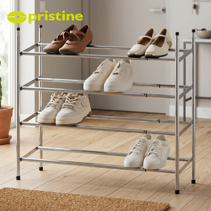 Modern Portable 4-Tier DIY Metal Shoe Rack Simple Home Furniture for Entry - Product Image 6