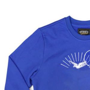 Sweat-shirt à col rond d'hiver de la sororité universitaire lettres grecques brodées couleur unie col rond sweats à capuche pour hommes doublés teints unis - Product Image 3