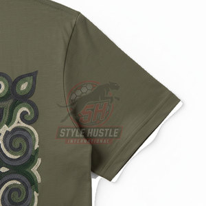 T-shirt décontracté personnalisé en coton 100% brodé, de qualité supérieure, coupe ample, imprimé, pour homme adulte. - Product Image 6