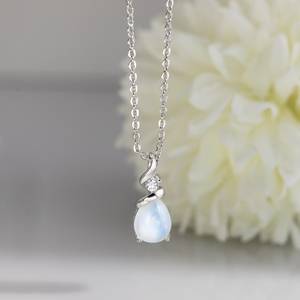 Natural <b>Moonstone</b> <b>Pendant</b> 925 Sterling Silver 14K Gold Plated Dangle Gemstone Jewelry For Women Gift - Product Image 3