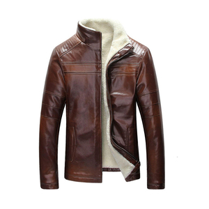 Chaqueta de cuero de gamuza para hombre al por mayor con bolsillos con cremallera para tiendas en línea, proveedor de producción a granel OEM - Product Image 2