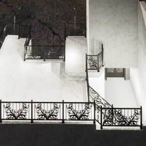Rampe de balcon en fer forgé de qualité supérieure pour usage extérieur, design métallique décoratif, robuste, durable, finition résistante aux intempéries, qualité professionnelle - Product Image 4