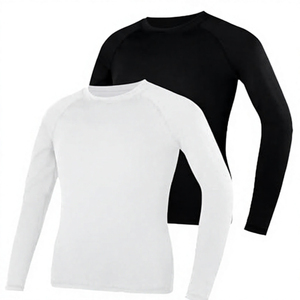 Custom Street Wear Latest Design <b>Men</b> <b>Compression</b> <b>Shirts</b> Solid Color Adult Size Quick Dry Breathable Eco-Friendly Polyester/Nylon - Product Image 5