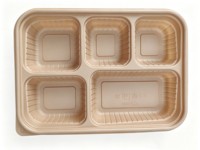 Boîtes de conservation alimentaire rectangulaires en fibre de bambou compostables et écologiques avec couvercles, remplacement du plastique par du bambou, contenants à emporter
