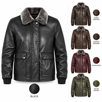 Blouson Bomber en Cuir Véritable pour Femme, Doublure en Peau de Mouton, Col en Fourrure, Coupe-Vent, Vêtement d'Extérieur Automne, Manches Longues, Couleur Unie, Tissu Tissé