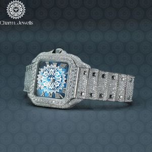 Charm Jewells Luxury Stainless Steel Square <b>Watch</b> 30mm Analog Quartz <b>Diamond</b> Encrusted Folding Clasp Women's Fashion - Product Image 3