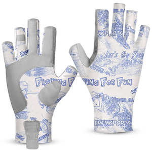 Équipement de pêche en plein air Nouveaux gants antidérapants Demi-doigts Gants de protection solaire Vente en gros Fabriqués pour unisexe - Product Image 5