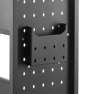 Carrello Porta Libri a Rotelle Monofacciale con Capacità di 150 Kg, 77 x 38 x 122 cm, Ripiani Metallici a V, Serratura da 3 Pollici - Product Image 3