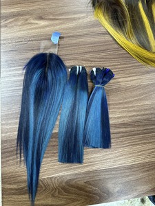 Paquetes de cabello de mezcla de colores súper doble dibujado con cierre de hueso recto crudo Remy vietnamita mujer paquetes de cabello humano con cierre - Product Image 2