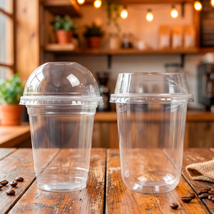 Wholesale Disposable 16 24oz Single Wall Clear PET Plastic <b>Cups</b> 95mm Diameter Lids for <b>Cold</b> Milk Tea Coffee Beverages - Product Image 6