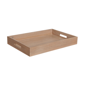 Plateau de service rectangulaire en bois d'hévéa avec poignée, pour hôtel, café, OEM, logo personnalisé, Vietnam, HORECA, fabriqué au Vietnam - Product Image 5