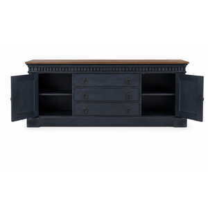 Modern Classic Dark Wood TV <b>Sideboard</b> Cabinet with <b>Storage</b> Drawers and Doors for Living Room Hotel Villa - Product Image 2