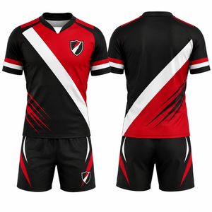 Camiseta de Fútbol con Nombre de Club para Hombre, Manga Corta, Cuello en V, Transpirable, Verde, Blanco y Dorado, Sublimada, Absorbe la Humedad, Poliéster, Adulto, Corte Regular - Product Image 1