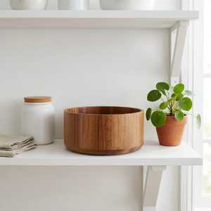 Tazón de Madera Hecho a Mano, Redondo, Natural, Artesanal, Decoración para el Hogar, Duradero, Estilo Moderno - Product Image 5