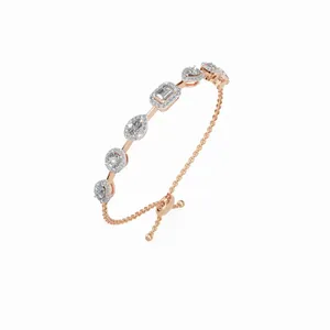 18K Lab Grown Diamond <b>Adjustable</b> <b>Bracelet</b> Blanche by HIPHOPSTAR IGI Certified Trendy Style for Women's Wholesale Export - Product Image 3