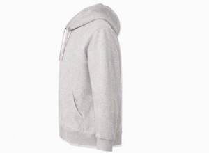 Sweat-shirt gris à capuche zippé pour femme, 100 % coton tricoté respirant, couleur unie, coupe classique, idéal pour l'automne, pull à capuche pour homme - Product Image 5