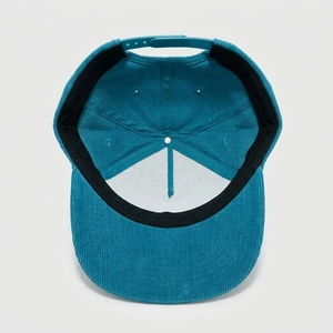 Gorra Snapback de 5 Paneles de Pana Personalizada con Visera Plana, Logotipo Bordado Plano, Rendimiento Transpirable, Impermeable, Unisex, OEM, ODM, MOQ Bajo - Product Image 5