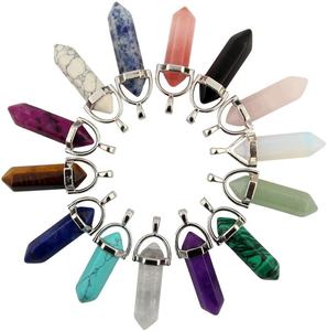 ขายส่ง สร้อยคอจี้หินอะเกตเหลืองแท้ทรงหกเหลี่ยมขนาด 8*32 มม. ดีไซน์สวยงาม ขายดี สำหรับบำบัดพลังงานเรกิและจักระ - Product Image 4