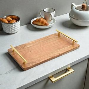 ถาดเสิร์ฟกาแฟไม้ – ถาดตกแต่งบ้านแบบสั่งทำพิเศษ - Product Image 3