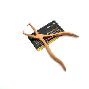 Pince à micro-perles brun clair nude en acier inoxydable pour extensions capillaires, outil de coiffure personnalisé avec logo - Product Image 4