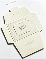 Enveloppe VIP en papier fantaisie personnalisée avec estampage à chaud et logo en relief pour carte de membre, emballage d'invitation ou cadeau