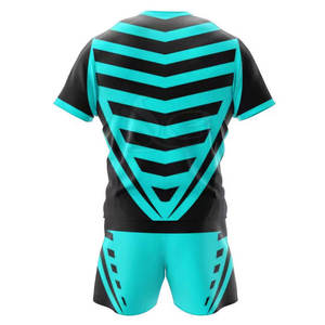 Custom Rugby Uniform Set ZYNTRA INDUSTRIES Quick Dry Breathable Polyester Soccer Jersey Team Kit Short Sleeve V-neck Elastic - Product Image 2