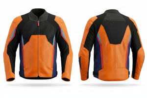 All Season Wear Custom Logo Design Motorcycle Riding Jacket CE Armor Protective Breathable Mesh Leather Racing Biker Safety Gear - Product Image 4