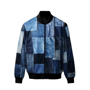Wholesale Custom Eco-Friendly Windproof Casual Slight <b>Slim</b> <b>Fit</b> Polyester Knit Fabric Varsity <b>Jacket</b> Outerwear for Men Women - Product Image 3