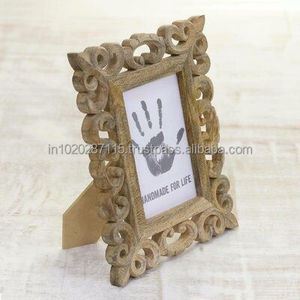 Cadre photo carré en bois pour décoration murale, présentoir de bureau, style équilibré et propre, cadeau pour mariage, anniversaire, anniversaire de mariage - Product Image 1