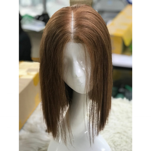 La peluca con malla frontal estilo onda recta sedosa más vendida, cabello humano teñido vietnamita crudo, extensiones de hueso al por mayor - Product Image 5