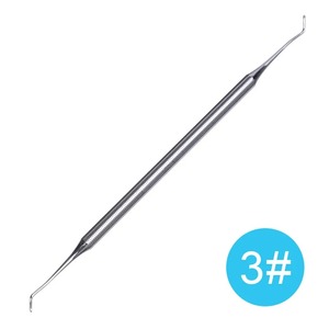 1 ud. Excavador dental manual de acero inoxidable con doble cabezal, cuchara para placa, raspador ergonómico, instrumentos para dentista - Product Image 4