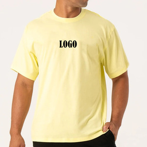 T-shirt à manches courtes col rond bleu marine pour homme, 100% coton jersey, coupe classique avec logo en lettres sur le devant, style décontracté - Product Image 4