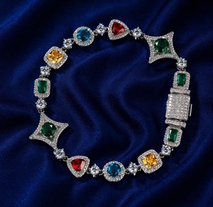 Bracelet chaîne pour homme en argent 925, serti de diamants, design Couronne de Roi, style Hip-hop, bijou de déclaration pour usage quotidien - Product Image 3