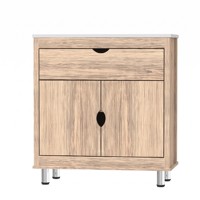 Mueble de Cocina Moderno Furnizone 2159 con Tapa de Mosaico, 2 Puertas, 1 Cajón, Aparador Buffet, Patas Cromadas y Tirador de Consola