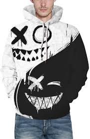 Sudadera con capucha extragrande para hombre - Diseño gráfico de graffiti grunge "Double Face" - Product Image 3