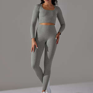 Custom Logo Sports Gym Plus Size Fitness Hot Images Seamless <b>Women</b> Yoga Set Outfit Yoga Sets Fitness <b>Women</b> Yoga Sets - Product Image 1