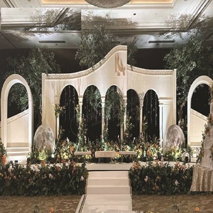 White Theme Window Panel <b>Wedding</b> Stage <b>frame</b> style modern stage for <b>wedding</b> reception white stage - Product Image 2