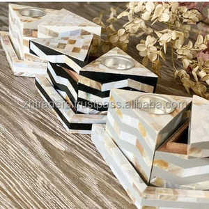 Elegante Colección de Regalos para el Eid para Hogares Árabes y Uso Espiritual, Juego de Quemadores de Incienso de Madera con Aura Celestial y Madreperla - Product Image 2