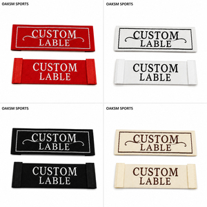 Étiquettes de col personnalisées en damassé à marque privée, étiquettes principales en tissu haute densité, étiquettes de ourlet, badges écussons pour T-shirts vierges - Product Image 4